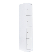 Schließfachschrank signalweiß 520417, 4 Schließfächer 31,5 x 50,0 x 180,0 cm