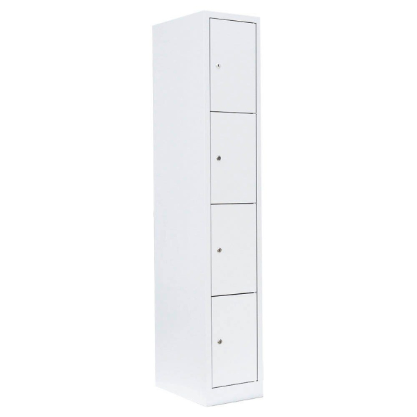 4061815517851 - Schließfachschrank signalweiß 520417 4 Schließfächer 315 x 500 x 1800 cm 4061815517851 LÜLLMANN