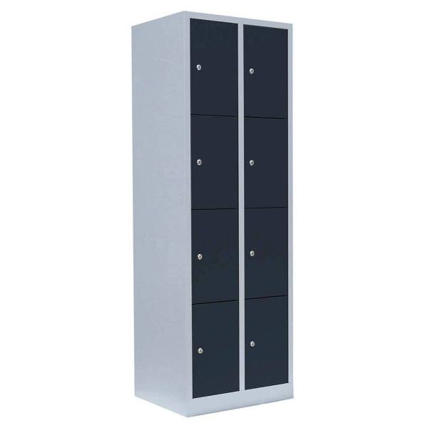 4061815517967 - Schließfachschrank anthrazit lichtgrau 520428 8 Schließfächer 600 x 500 x 1800 cm 4061815517967 LÜLLMANN