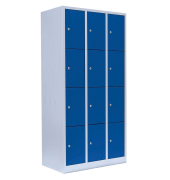 Schließfachschrank lichtgrau, enzianblau 520431, 12 Schließfächer 88,5 x 50,0 x 180,0 cm