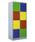 Schließfachschrank lichtgrau, bunt X-523422, 8 Schließfächer 80,0 x 50,0 x 180,0 cm