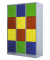 Schließfachschrank lichtgrau, bunt X-523432, 12 Schließfächer 118,5 x 50,0 x 180,0 cm