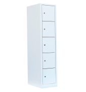 Schließfachschrank signalweiß 523517, 5 Schließfächer 41,5 x 50,0 x 180,0 cm
