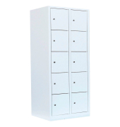 Schließfachschrank signalweiß 523527, 10 Schließfächer 80,0 x 50,0 x 180,0 cm