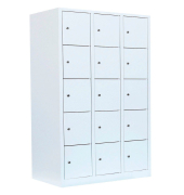 Schließfachschrank signalweiß 523537, 15 Schließfächer 118,5 x 50,0 x 180,0 cm