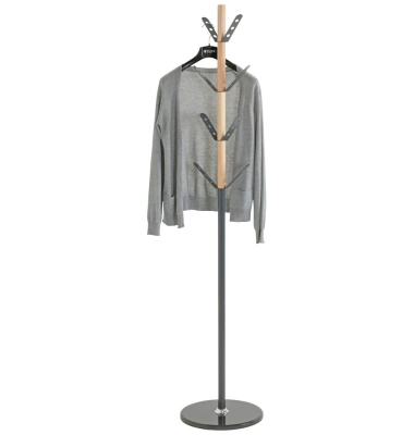 Kleiderständer 54893 anthrazit Metall 8 Haken 37,0 x 179,0 cm