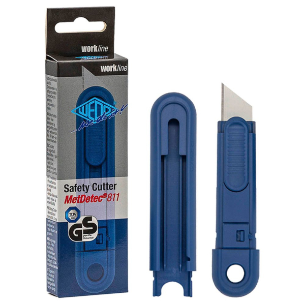 4003801872520 - Sicherheitsmesser Safety MetDetec 17mm Trapezklinge automatischer Klingenrückzug 4003801872520 WEDO