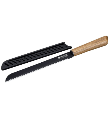 Brotmesser Flow Fair schwarz, Klinge: 20,0 cm