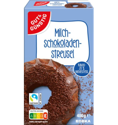 Milchschokoladenstreusel 400,0 g