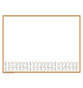 Schreibunterlage 1070126004 wei&szlig; Farbumrandung, braun 58,5x43,5cm