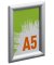 Plakat-Klapprahmen 479523, silber, A5, Aluminiumrahmen