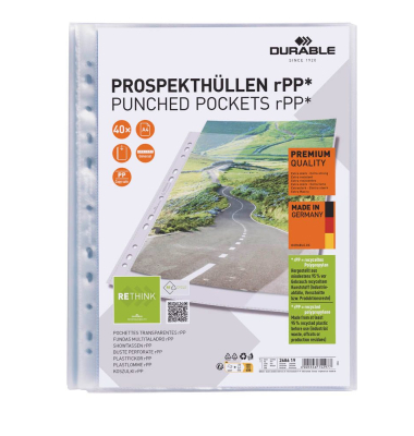 Prospekth&uuml;llen PREMIUM 268619, A4, oben offen