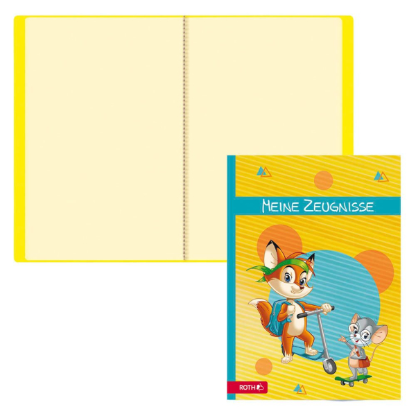 4028279893440 - ROTH Zeugnismappe Fredo & Fitzi DIN A4 mit Design inkl 10 PP-Hüllen mit Aufdruck Meine Zeugnisse auf dem - 1 Stück (89344) 4028279893440 - ROTH Zeugnismappe Fredo & Fitzi DIN A4 mit Design inkl 10 PP-Hüllen mit Aufdruck Meine Zeugnisse auf dem - 1 Stück (89344)