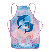 Schürzen Delfine, blau/rosa, Größe Einheitsgröße