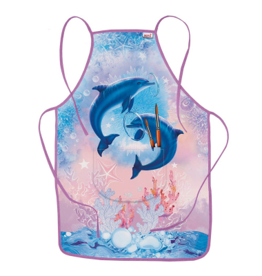 Schürzen Delfine, blau/rosa, Größe Einheitsgröße