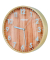 Funkwanduhr weiß braun Holz, Ø 30,0 cm