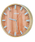 Funkwanduhr weiß braun Holz, Ø 30,0 cm