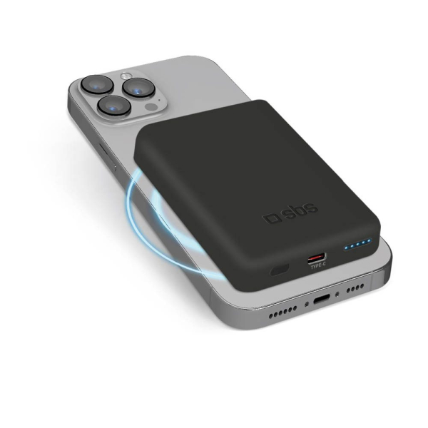 8018417464829 - wireless Powerbank 5000 mAh schwarz 8018417464829 Sbs