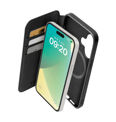 Wallet Mag Handyhülle für Apple iPhone 16 schwarz