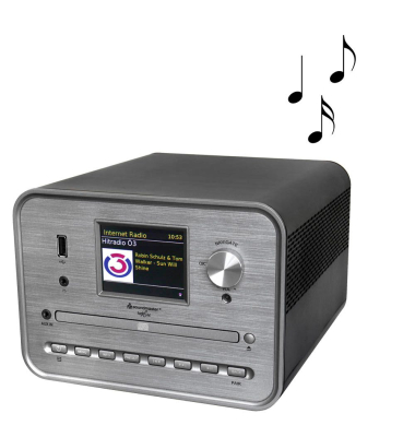 ICD1050SW Internetradio grau