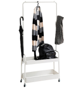 Rollgarderobe 54399 weiß Metall 2 Haken 85,0 x 155,0 cm