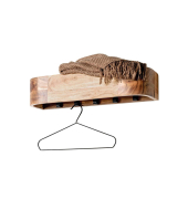 Wandgarderobe 54968 akazie Holz 5 Haken 60,0 x 13,0 cm