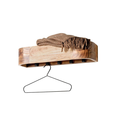 Wandgarderobe 54968 akazie Holz 5 Haken 60,0 x 13,0 cm