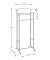 Herrendiener 55103 grau Metall 48,0 x 107,0 cm