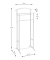 Herrendiener 55303 weiß Metall 48,0 x 107,0 cm