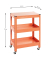 Servierwagen orange 50,0 x 32,0 x 75,0 cm