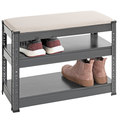 Schuhbank 55817 anthrazit, grau Metall 60,0 cm