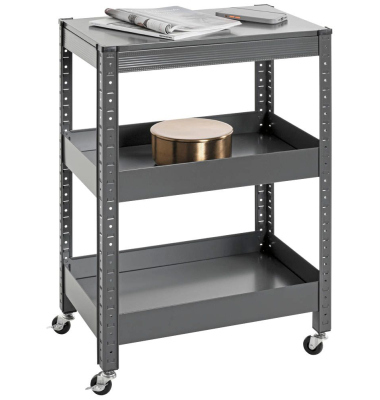 Servierwagen grau 50,0 x 32,0 x 75,0 cm