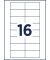 160 AVERY Zweckform Namensetiketten weiß 74,0 x 34,0 mm