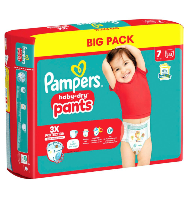 Windeln baby-dry™ BIG PACK  Größe Gr.7 (15+ kg) für Kids und Teens 