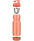 Trinkflasche Shake Sport peach orange 0,8 l