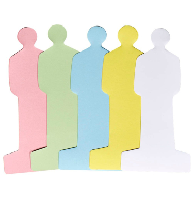 Moderationskarten People Menschen 19,5x9,5cm farbig sortiert