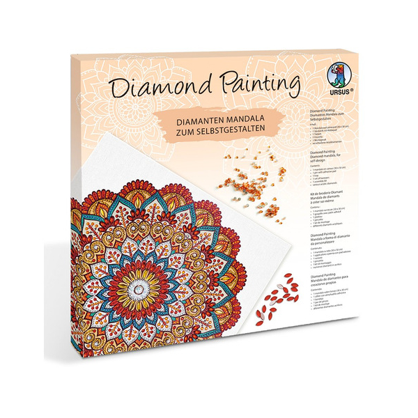 4008525250340 - Diamond Painting Diamantane Mandala Set 6 rot orange petrol 4008525250340 - Diamond Painting Diamantane Mandala Set 6 rot orange petrol