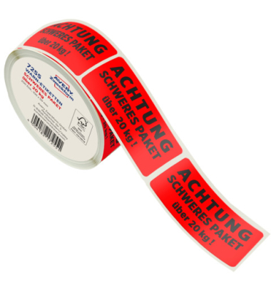 Hinweisetiketten Schweres Paket +20kg