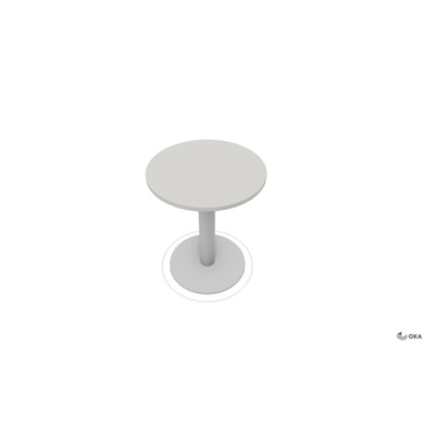 Besprechungstisch Besprechungstisch, 74cm (H), 60cm (BxT), rund, lichtgrau / silber