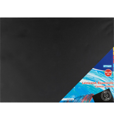 Leinwand 30x40cm schwarz