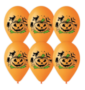 Luftballon Halloween 6ST orange