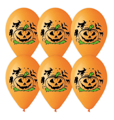 Luftballon Halloween 6ST orange
