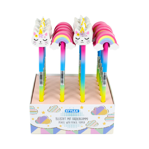 24 Stück Stylex Bleistift, 42144, Härte HB, bunt 4044186421446 Stylex