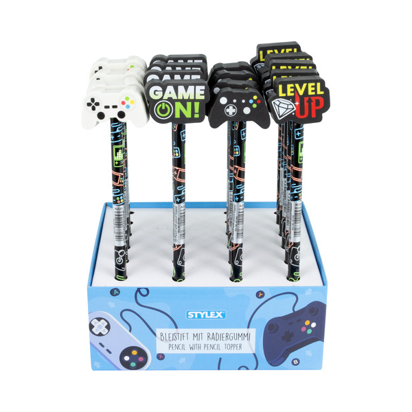 24 Stück Stylex Bleistift Gaming, 42145, Härte HB, bunt 4044186421453 Stylex