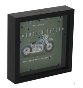 Spardose Kasten (mittel) 7746106 , "F&uuml;r einen coolen Typen, viel Spa&szlig; beim Ausgeben!"