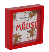 Spardose Kasten (mittel) 746101 , "Ein paar M&auml;use f&uuml;r dich!"