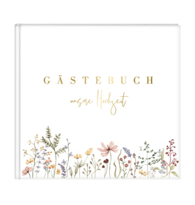 Gästebuch Hochzeit 50 044, Blütenliebe, 24,5x22,5cm (BxH), 100 Seiten