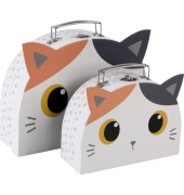 Handarbeitskoffer Cats orange