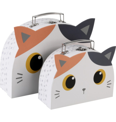Handarbeitskoffer Cats orange