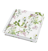 Notizbuch JQ101, Spiral-Notizbuch, weiß, 23,4x21,5cm, blanko, 120g, 120 Blatt / 240 Siten